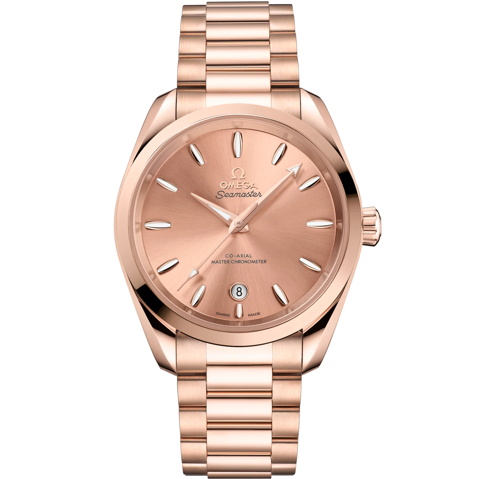 Omega Seamaster Aqua Terra Shades 38 mm Pink Dial Stainless Steel and Sedna�?18k Rose Gold Bracelet 220.50.38.20.10.001