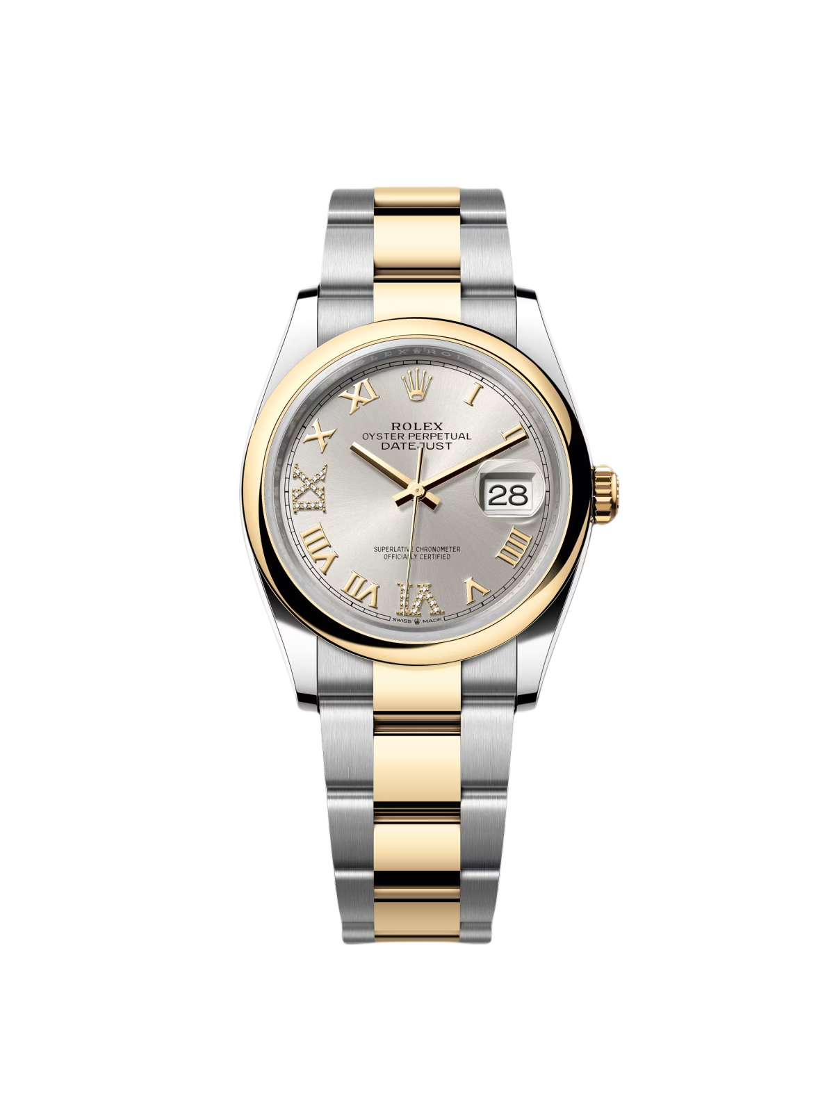 Rolex Datejust 126203 Silver Roman Dial 36mm Domed Bezel