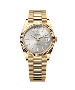 Rolex Day-Date President 40mm Yellow Gold Silver Index Dial - 228238