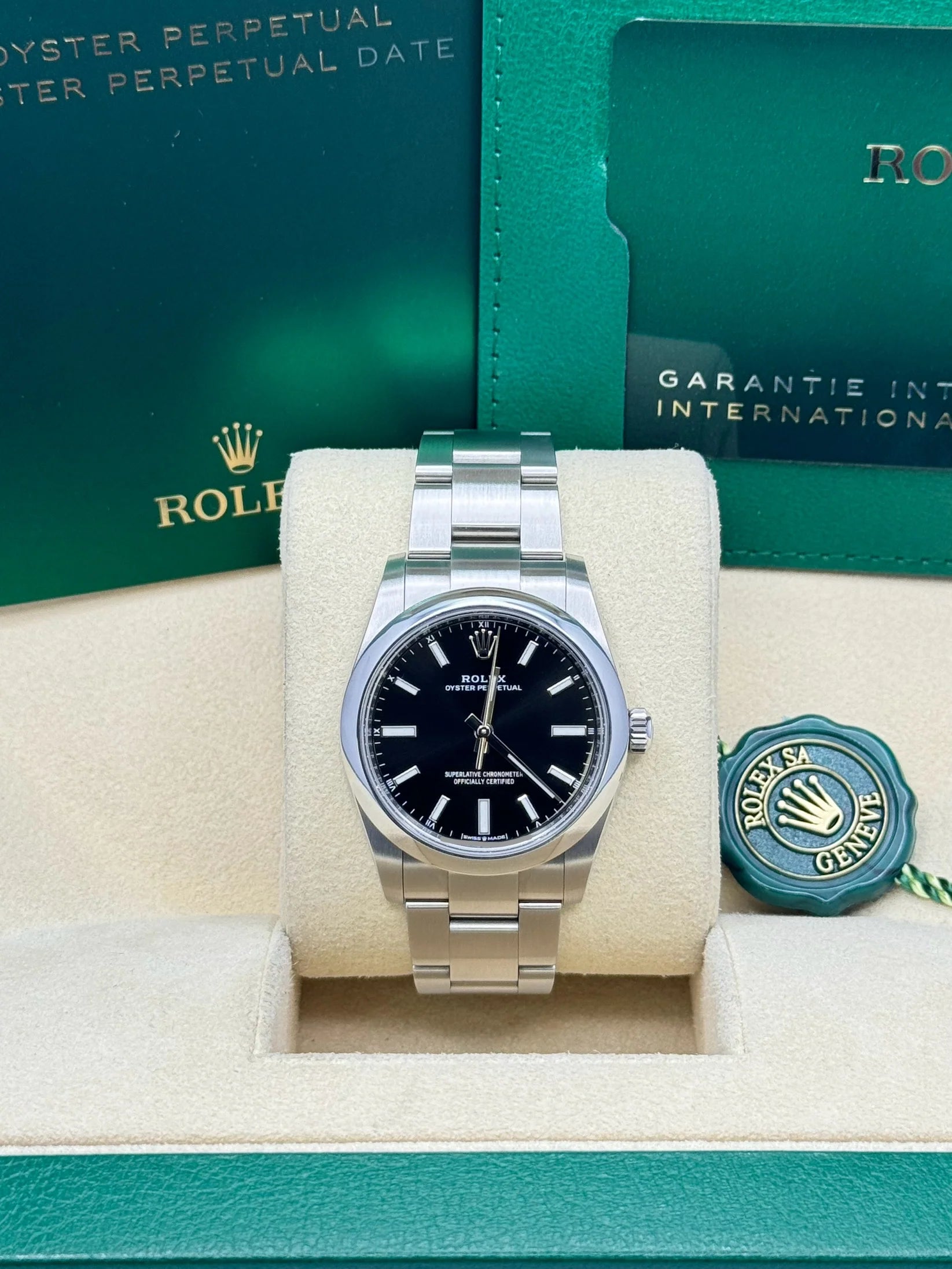Rolex Oyster Perpetual 34mm 124200 Black Dial Oyster Stainless Steel Bracelet Watch - Image 8