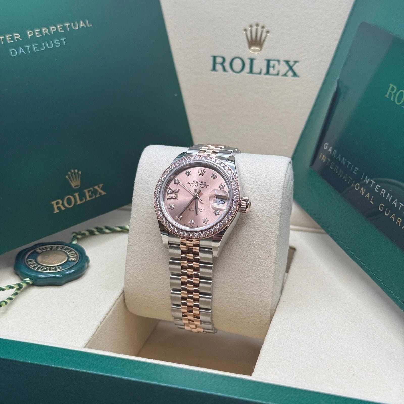Rolex Lady-Datejust 28mm 279381RBR Rose Diamond Dial Oyster Bracelet - Image 6