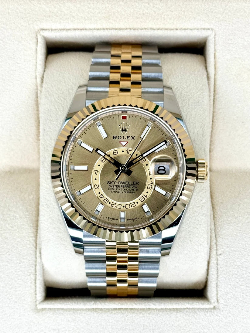 Rolex Sky-Dweller 42mm 336933-0002 Two-Tone Yellow Gold Champagne Dial Oyster - Image 2