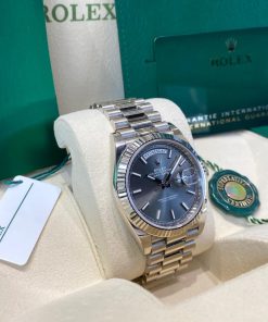 Alternative view of Rolex  Day-Date President 40mm White Gold Grey Rhodium Index Dial - 228239