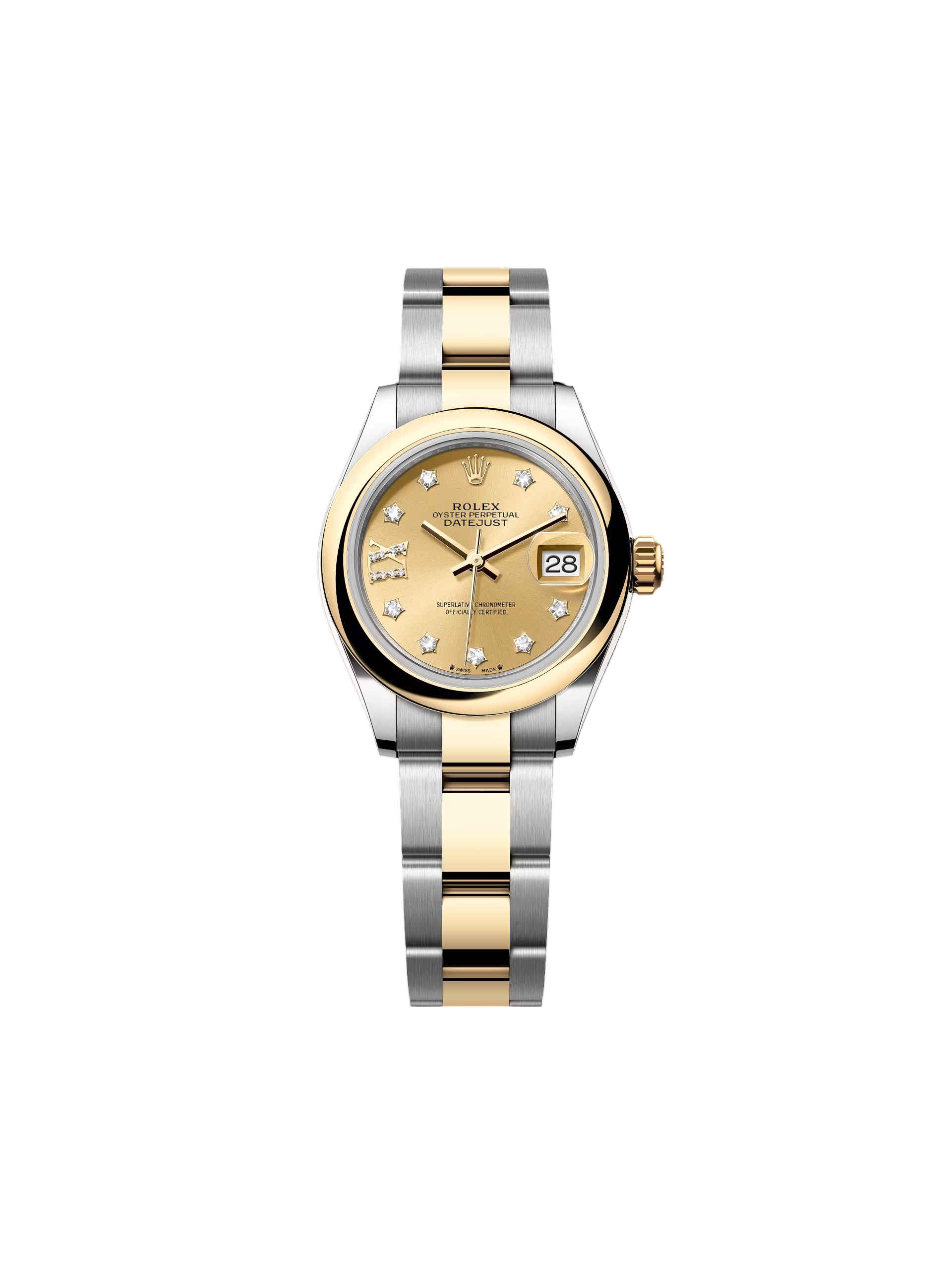 Rolex Lady-Datejust 28mm 279163 Champagne Diamond Dial