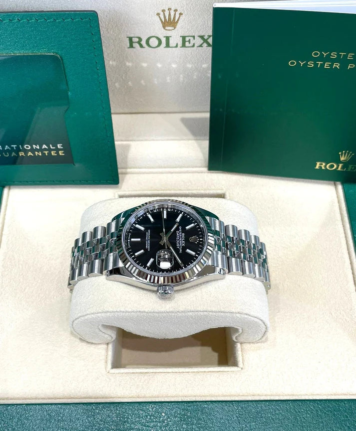 Rolex Datejust 36mm 126234 Black Index Jubilee Stainless Steel Mens Watch - Image 7