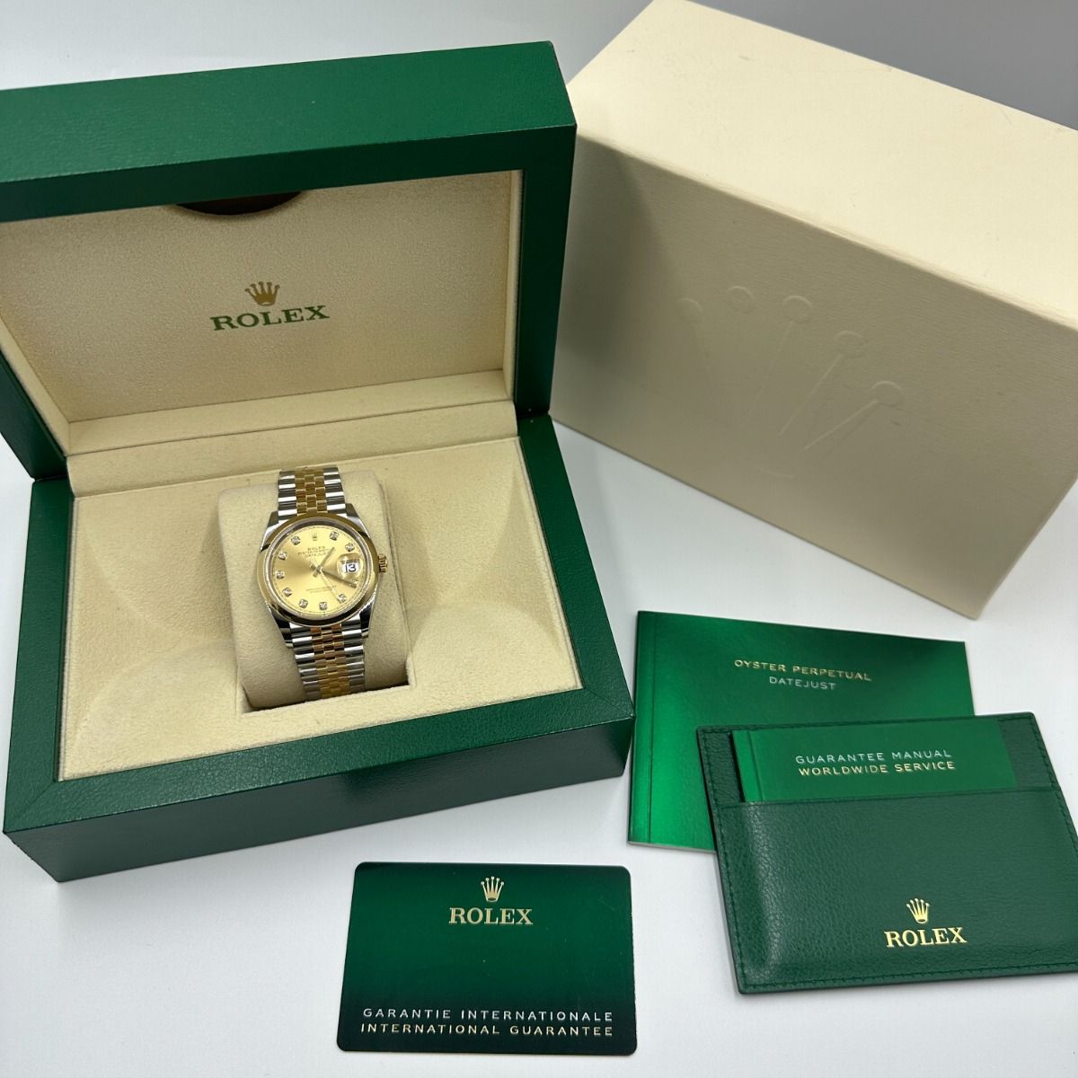 Rolex Datejust 36mm 126203 Champagne Set with Diamonds Dial Domed Bezel Oyster Bracelet - Image 17