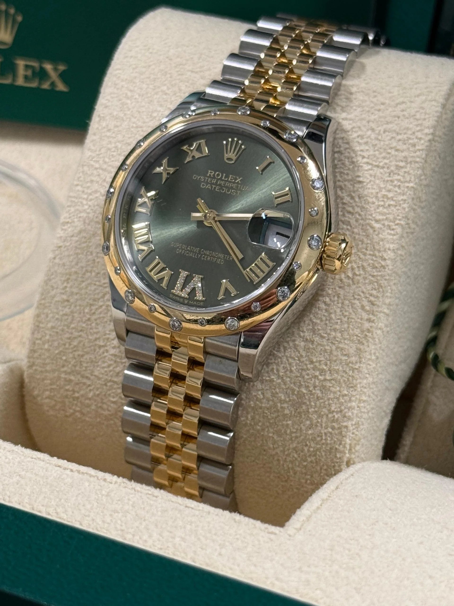Rolex Datejust m278343 Datejust Green Dial 31mm Jubilee Steel and Yellow Gold - Image 2