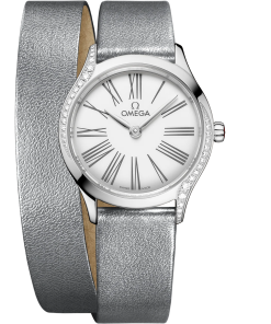 Omega De Ville Mini Trésor 26mm White Dial with Diamonds Stainless Steel Strap 428.17.26.60.04.006