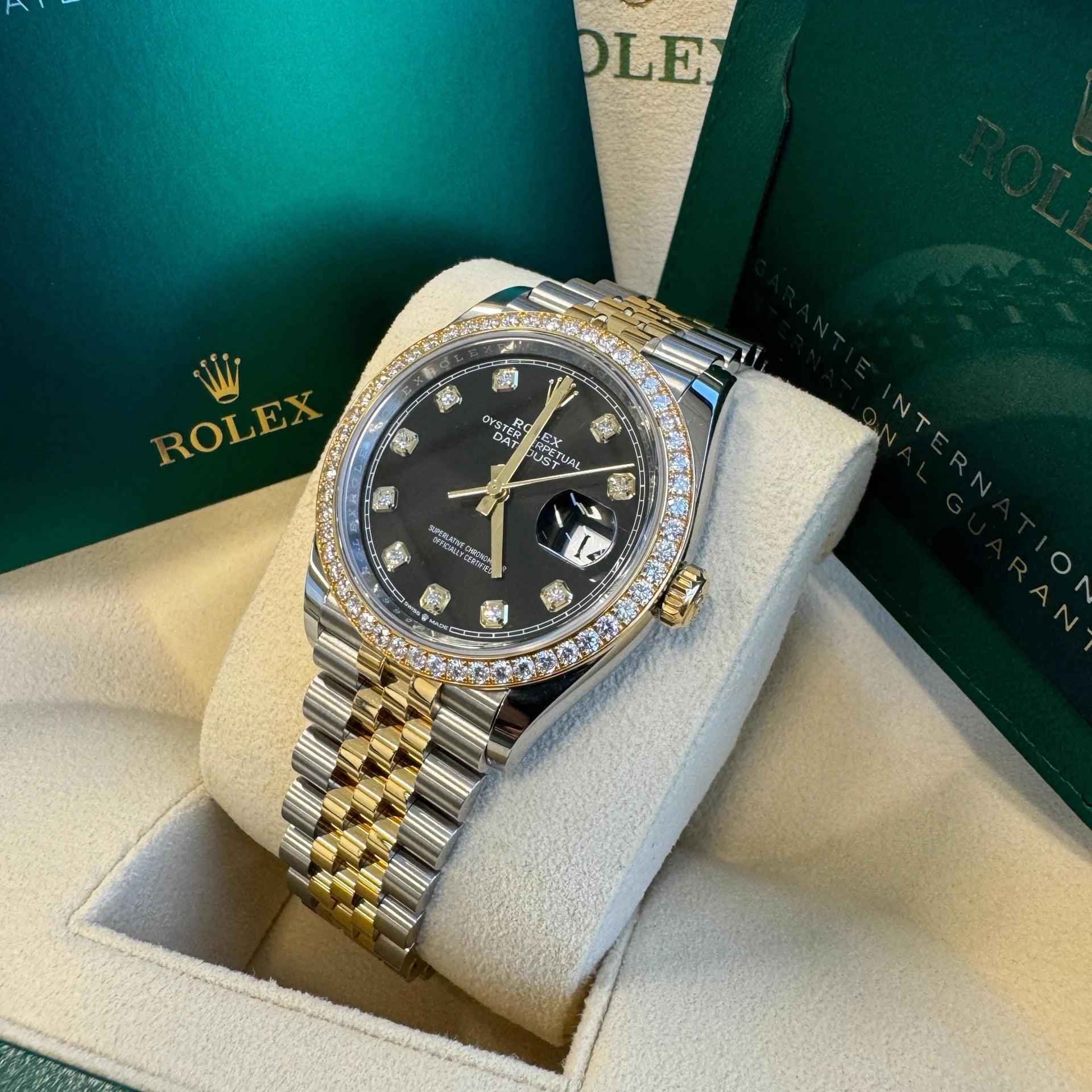 Rolex Datejust 36mm 126283 Bright Black Dial Oyster Bracelet Watch - Image 11