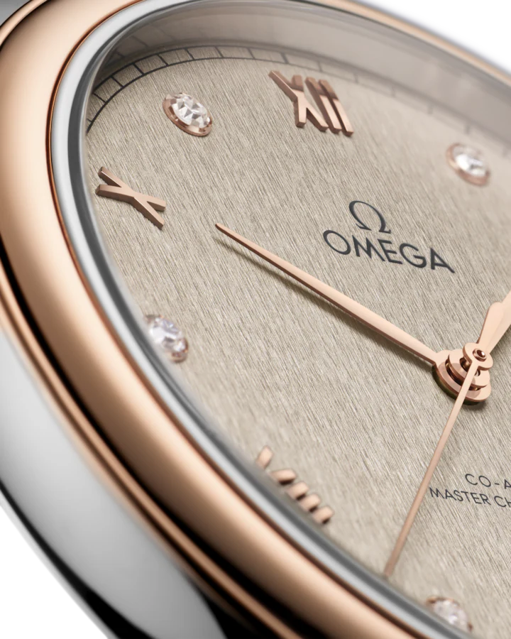 Omega De Ville Prestige 40mm Linen Dial with Diamonds Stainless Steel and Sedna�?18k Rose Gold Strap 434.23.40.20.59.001 - Image 2