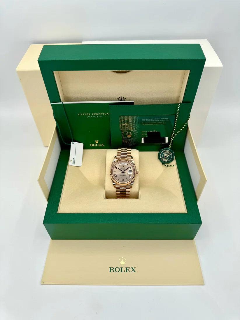 Rolex Day-Date President 40mm Everose Gold Sundust Roman Dial - 228235 - Image 6