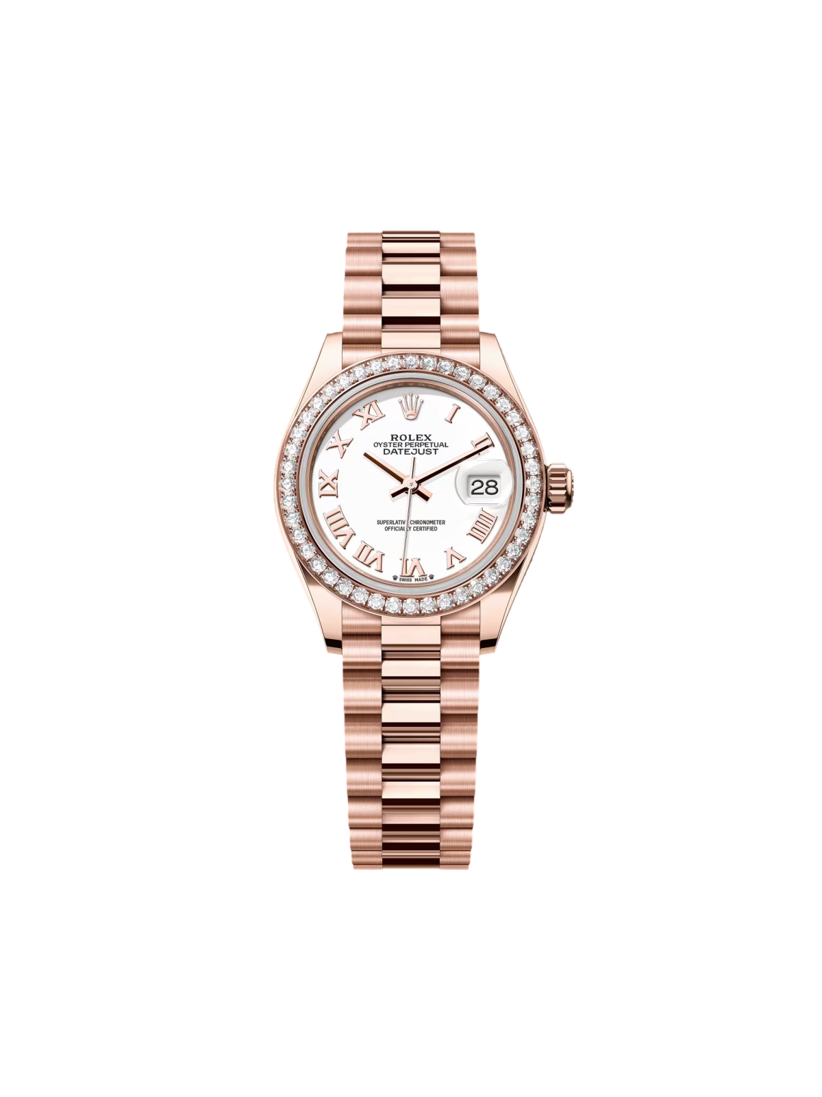 Rolex Lady-Datejust 28mm 279135RBR White Roman Dial