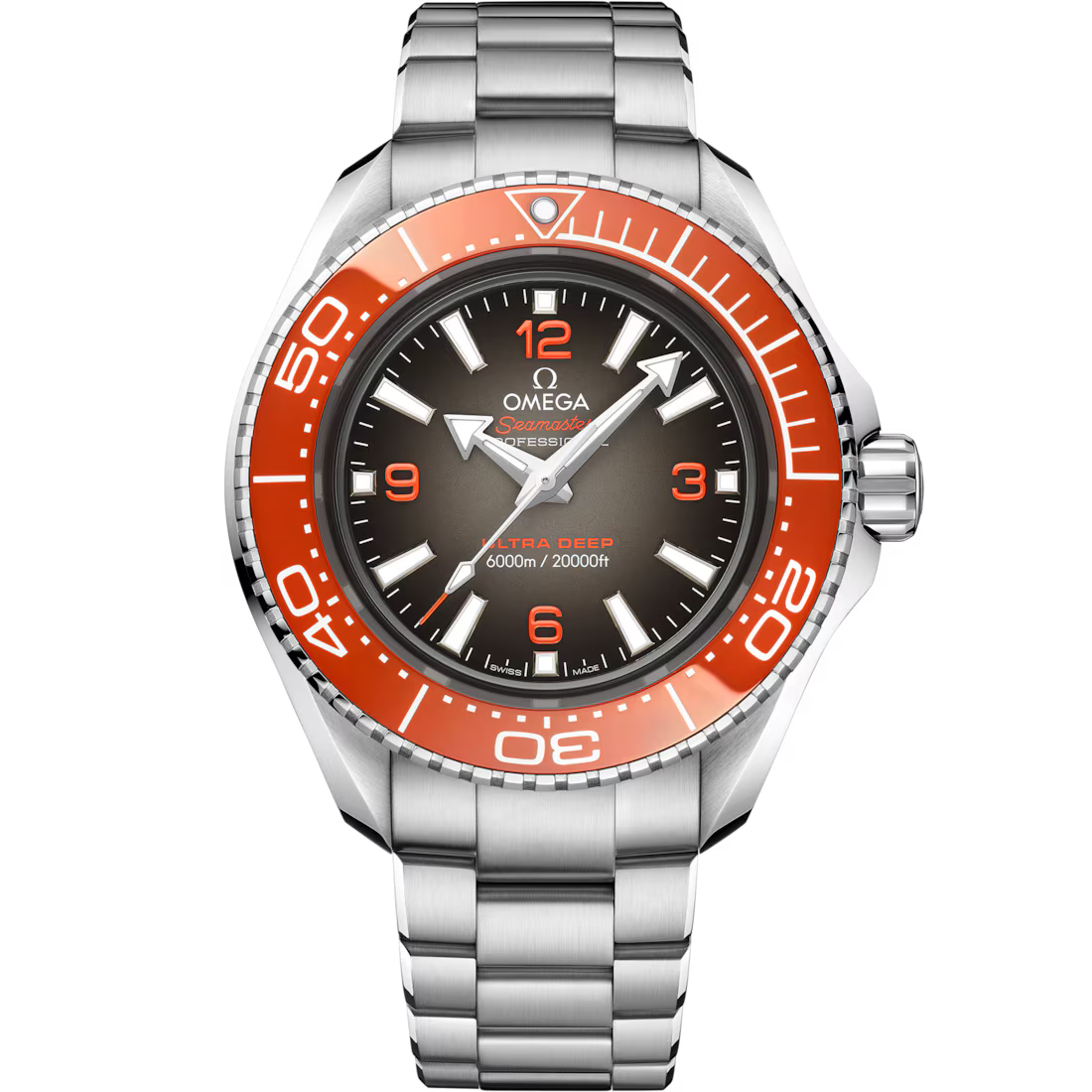 Omega Seamaster Planet Ocean 6000M 45.5mm Grey Dial O‑MEGASTEEL Bracelet 215.30.46.21.06.001