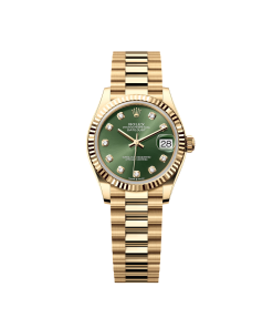 Rolex Datejust m278278-0011 Olive Green 31mm Dial President Bracelet Watch