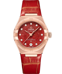 Omega Constellation Ladies' Selection 29mm Sedna�?gold on leather strap 131.53.29.20.99.003