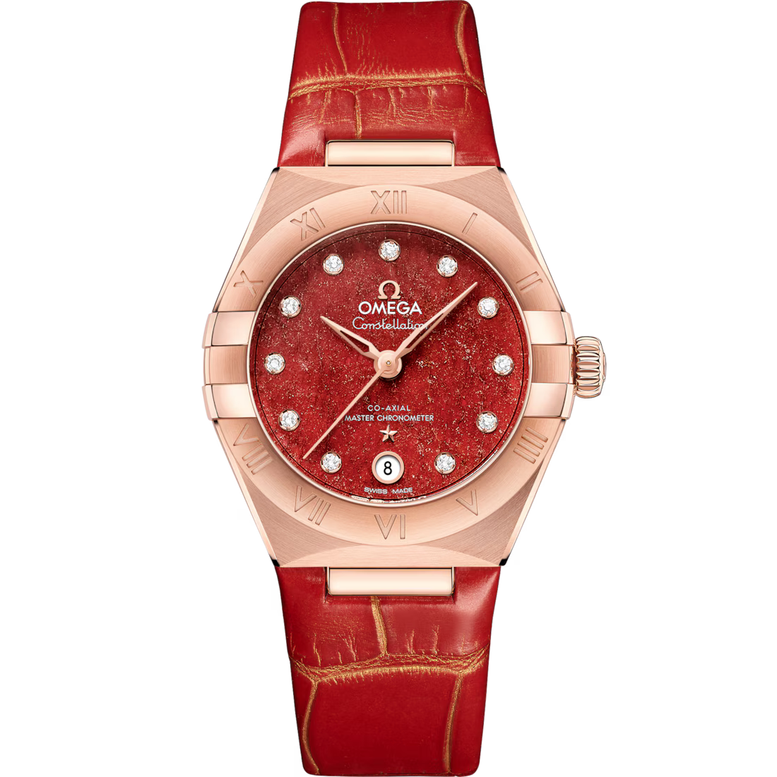 Omega Constellation Ladies' Selection 29mm Sedna�?gold on leather strap 131.53.29.20.99.003
