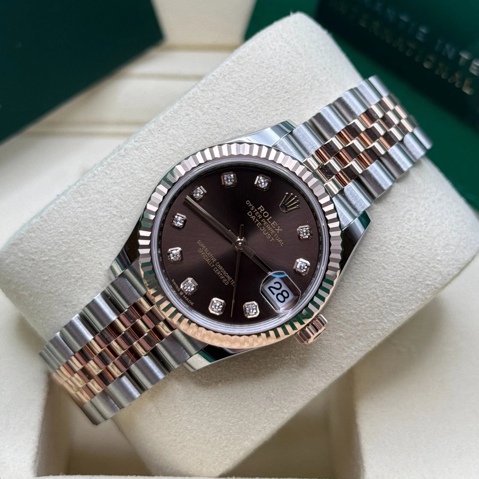 Rolex Datejust m278271-0027/0028 Chocolate 31mm Dial Oyster Bracelet Watch - Image 16