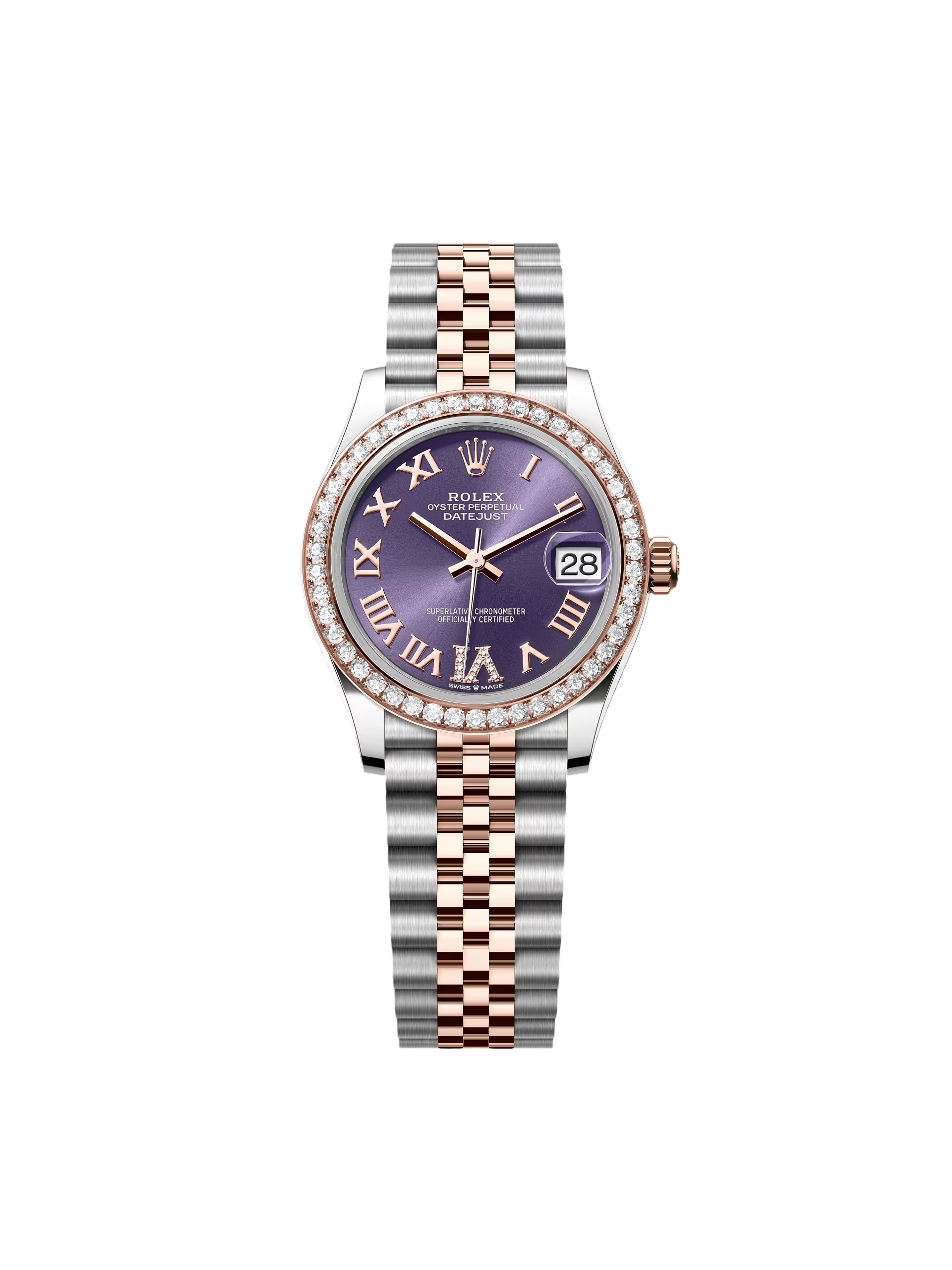 Rolex Datejust m278381-0015/0016 Aubergine Roman Dial 31mm Oyster Bracelet - Image 3