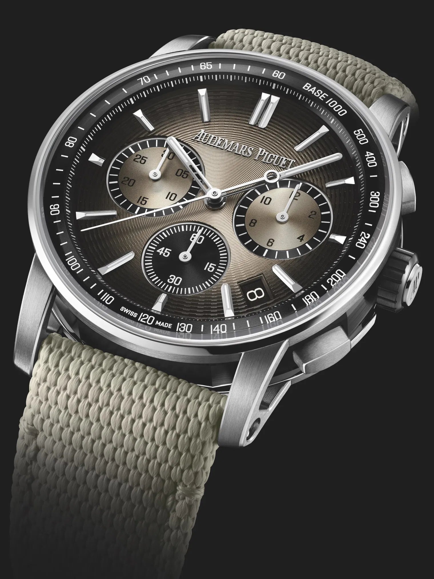 Audemars Piguet Code 11.59 Beige Dial Beige Rubber Strap Watch 41mm 26393QT.OO.A064KB.01 - Image 4
