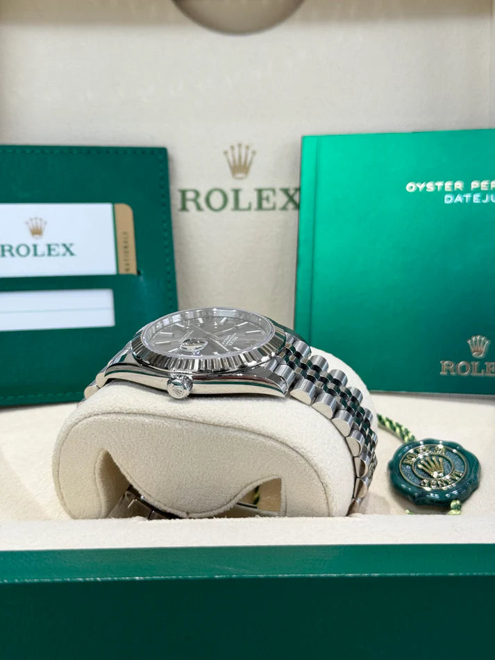 Rolex Datejust 41mm 126334 Dark Rhodium Index Jubilee Stainless Steel - Image 9