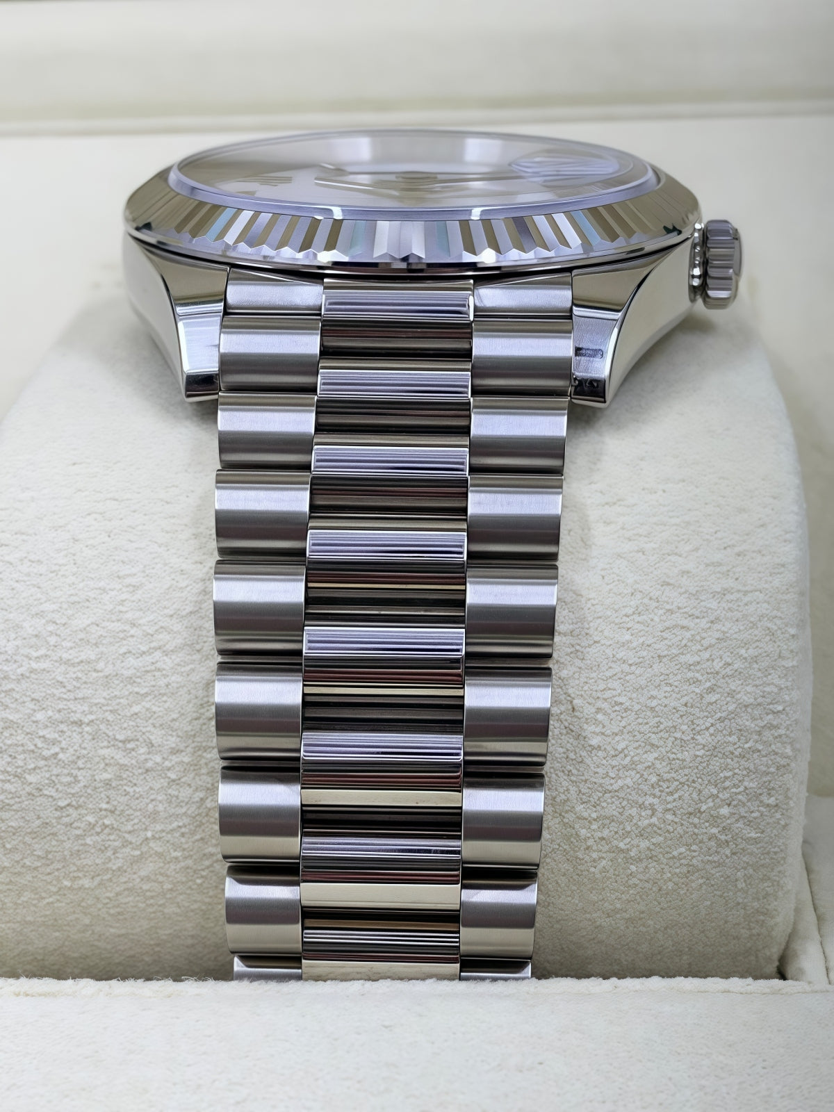 Rolex Day-Date President 40mm White Gold White Roman Dial - 228239 - Image 6
