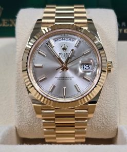 Alternative view of Rolex  Day-Date President 40mm Yellow Gold Silver Index Dial - 228238