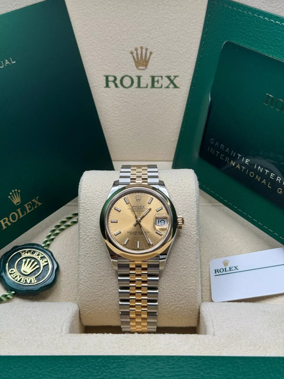 Rolex Datejust m278243-0013/0014 31mm Champagne Dial Yellow Rolesor Oyster Watch - Image 11