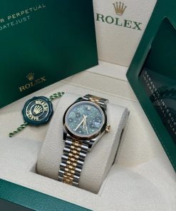 Alternative view of Rolex Datejust m278243-0031/0032 31mm Green Dial watch