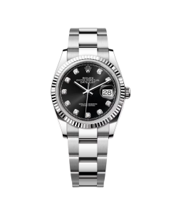 Rolex Datejust 36mm 126234 Black Diamond Dial Stainless Steel Oyster Mens Watch