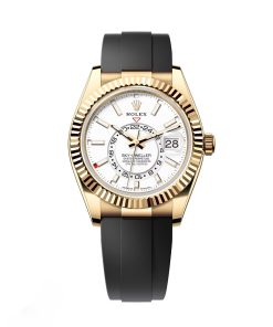Rolex Sky-Dweller 42mm 336238-0003 Yellow Gold White Dial Oysterflex
