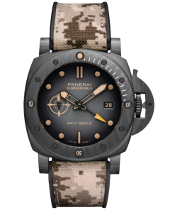 Panerai Submersible QuarantaQuattro GMT Navy SEALs Carbotech�?44mm PAM01513