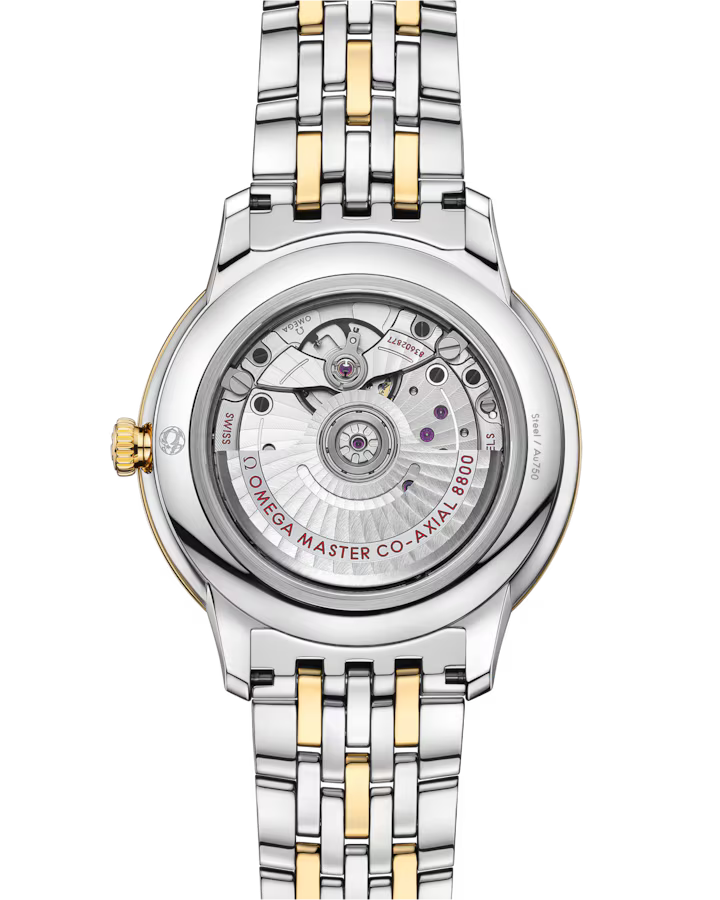 Omega De Ville Prestige 40 mm Silver Dial with Diamonds Stainless Steel and 18k Yellow Gold Bracelet 434.20.40.20.52.001 - Image 2