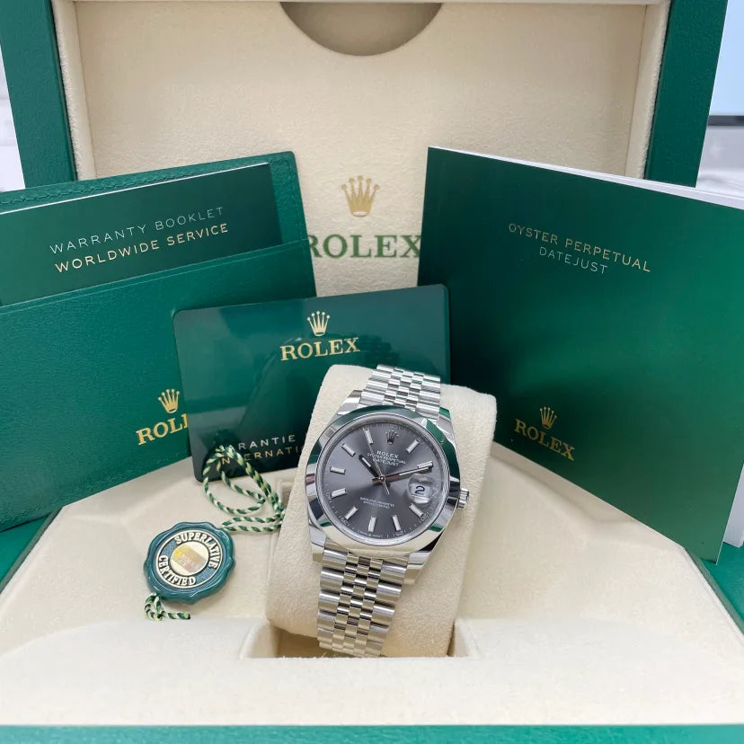 Rolex Datejust 41mm 126300 Slate Index Jubilee Stainless Steel Watch - Image 5