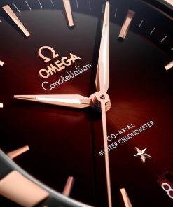 Alternative view of Omega Constellation 41mm Red Dial Stainless Steel and Sedna�?18k Rose Gold Strap 131.23.41.21.11.001