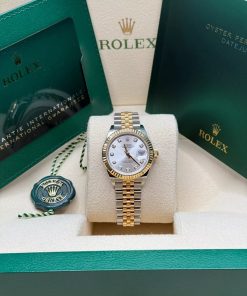 Alternative view of Rolex Lady-Datejust 28mm 279173 Silver Diamond Dial Oyster Bracelet