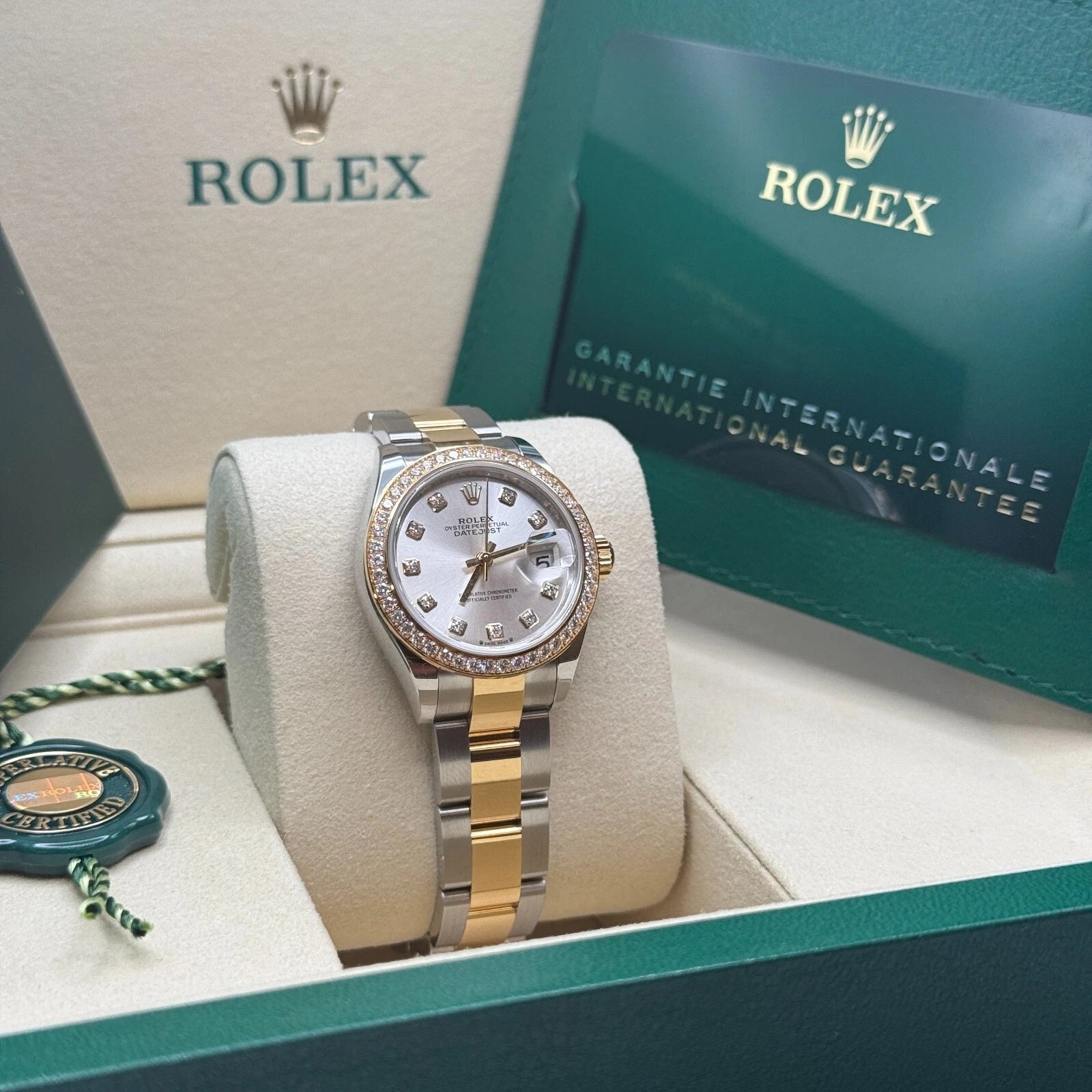 Rolex Lady-Datejust 28mm 279383RBR Silver Diamond Dial Yellow Rolesor Oyster Bracelet - Image 4
