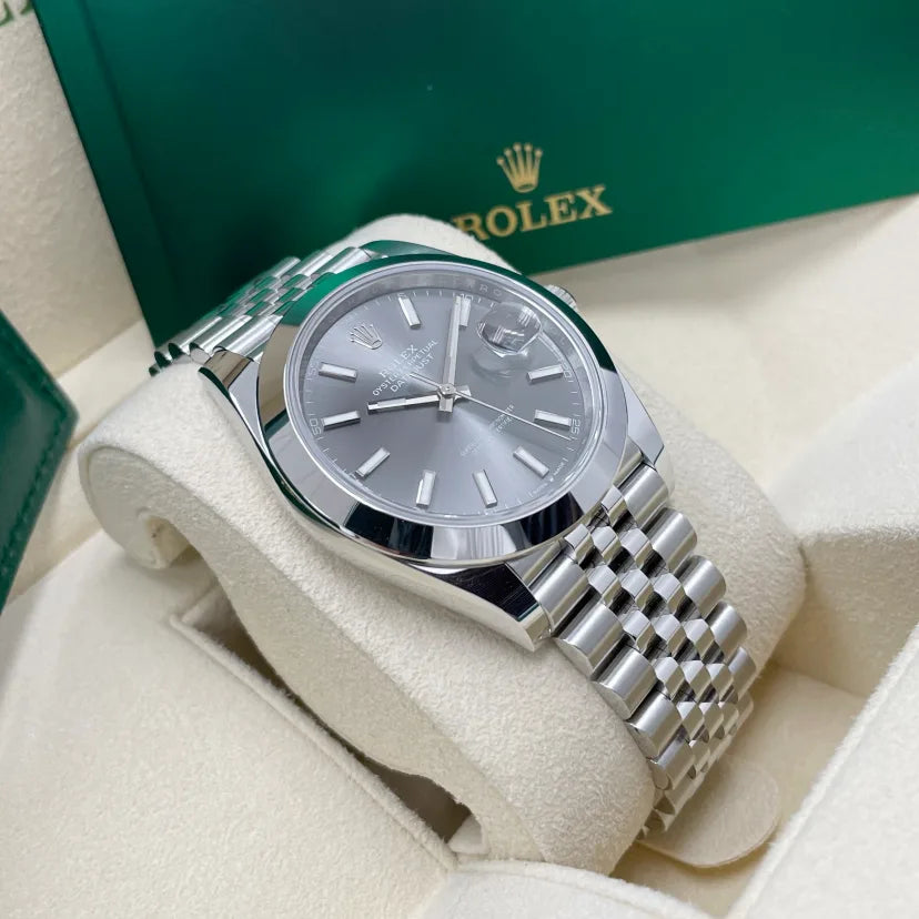 Rolex Datejust 41mm 126300 Slate Index Jubilee Stainless Steel Watch - Image 12
