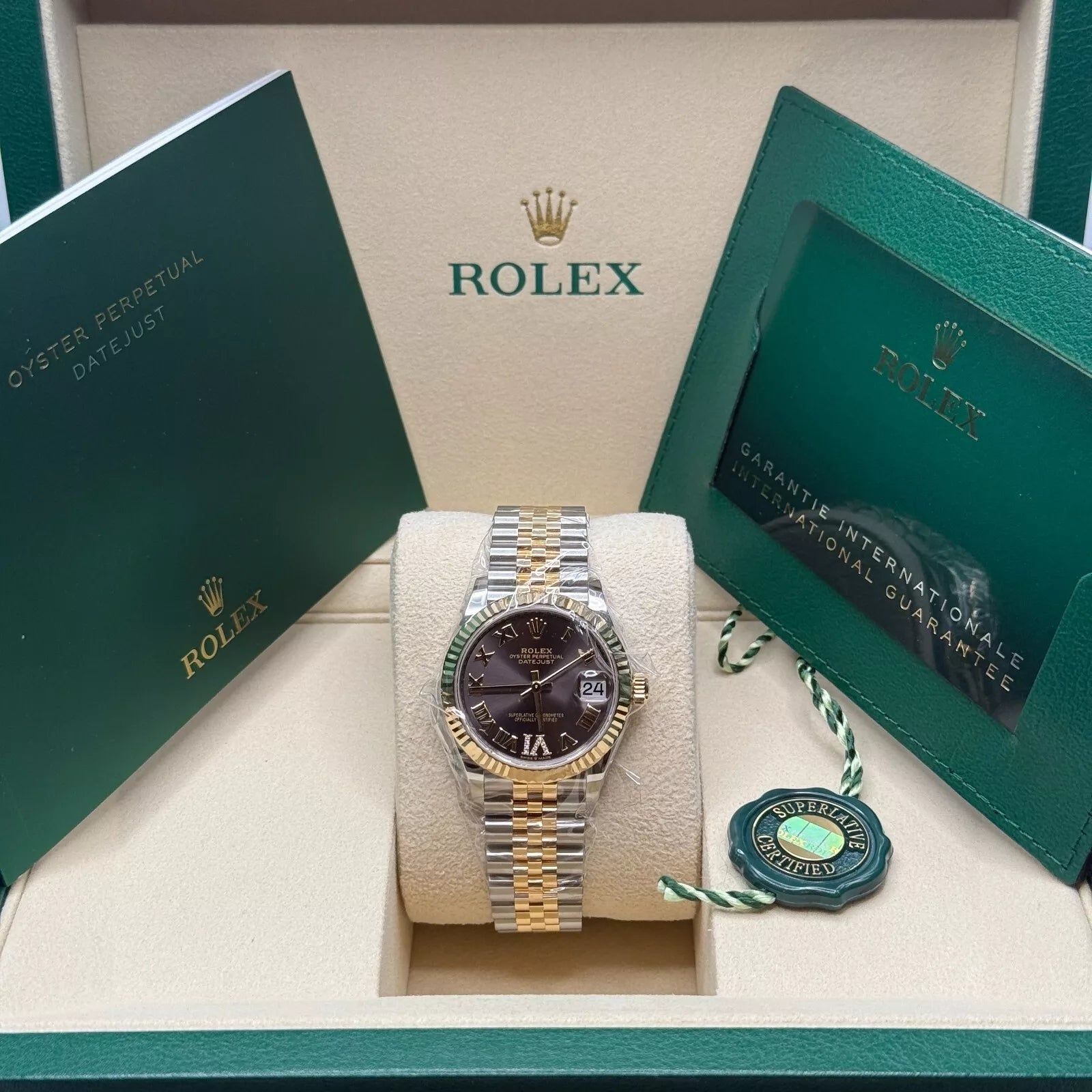 Rolex Datejust m278273-0017/0018 31mm Dark Grey Dial Stainless Steel and Yellow Gold Oyster Watch - Image 2