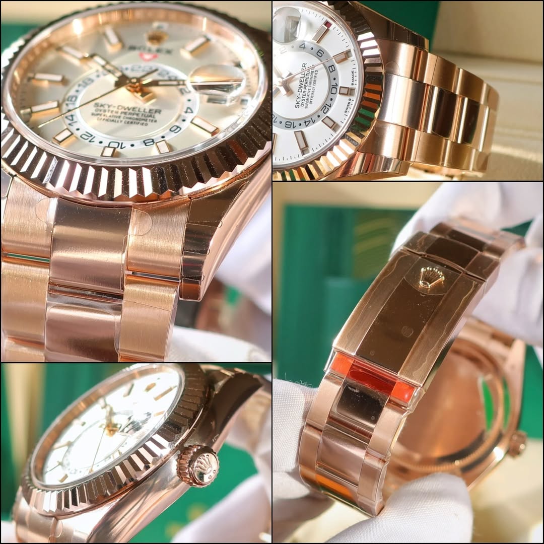 Rolex Sky-Dweller 42mm 336935-0003 Rose Gold White Dial Oyster - Image 5