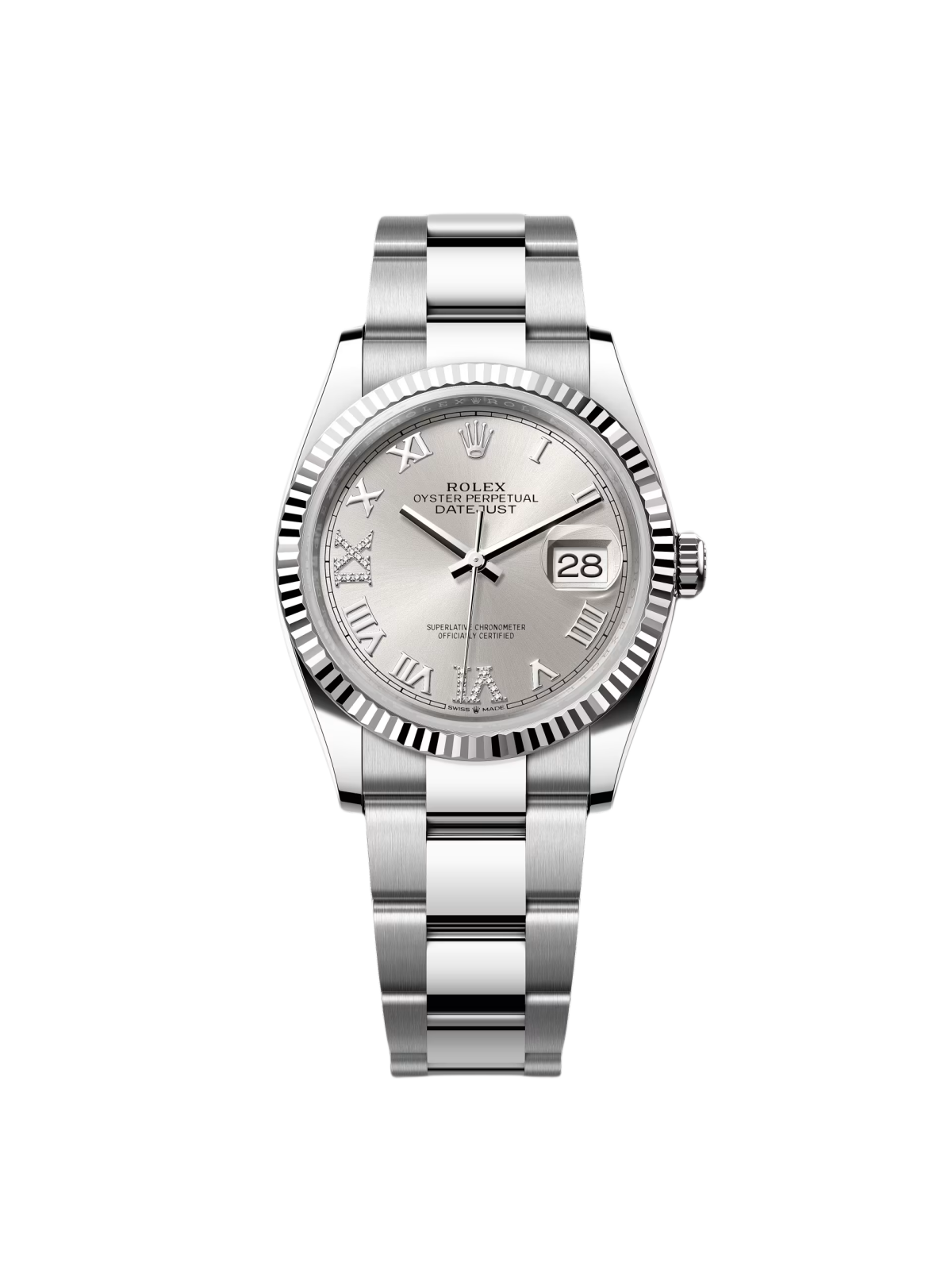 Rolex Datejust 36mm 126234 White Roman Dial Oyster Stainless Steel Mens - Image 9