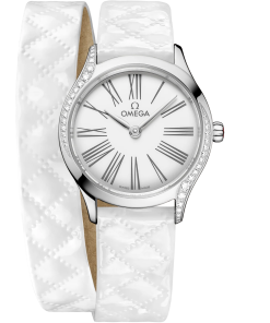 Omega De Ville Mini Trésor 26mm White Dial with Diamonds Stainless Steel Strap 428.17.26.60.04.008