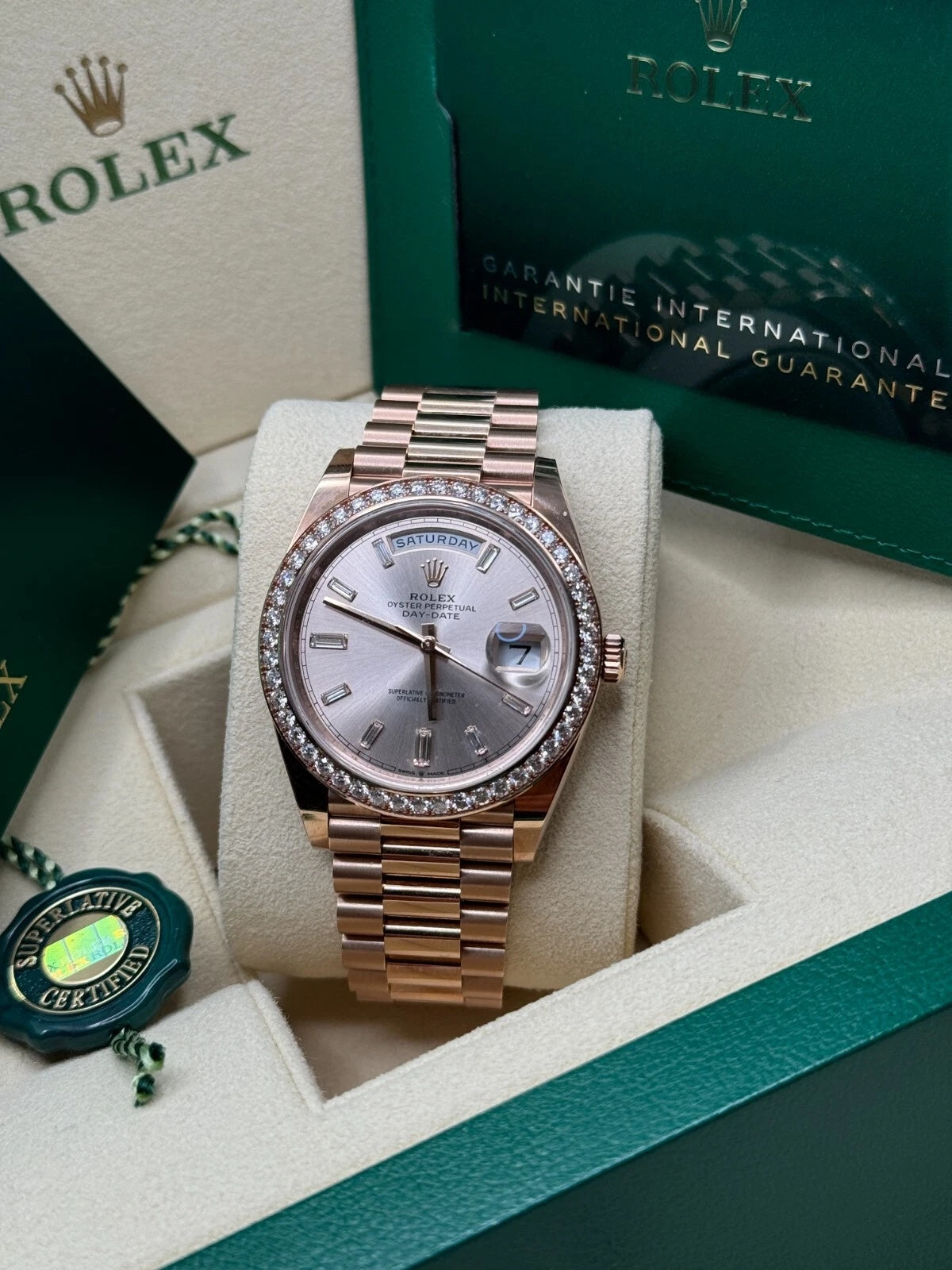 Rolex Day-Date 40mm Sundust Diamonds Dial 228345rbr-0007 - Image 6