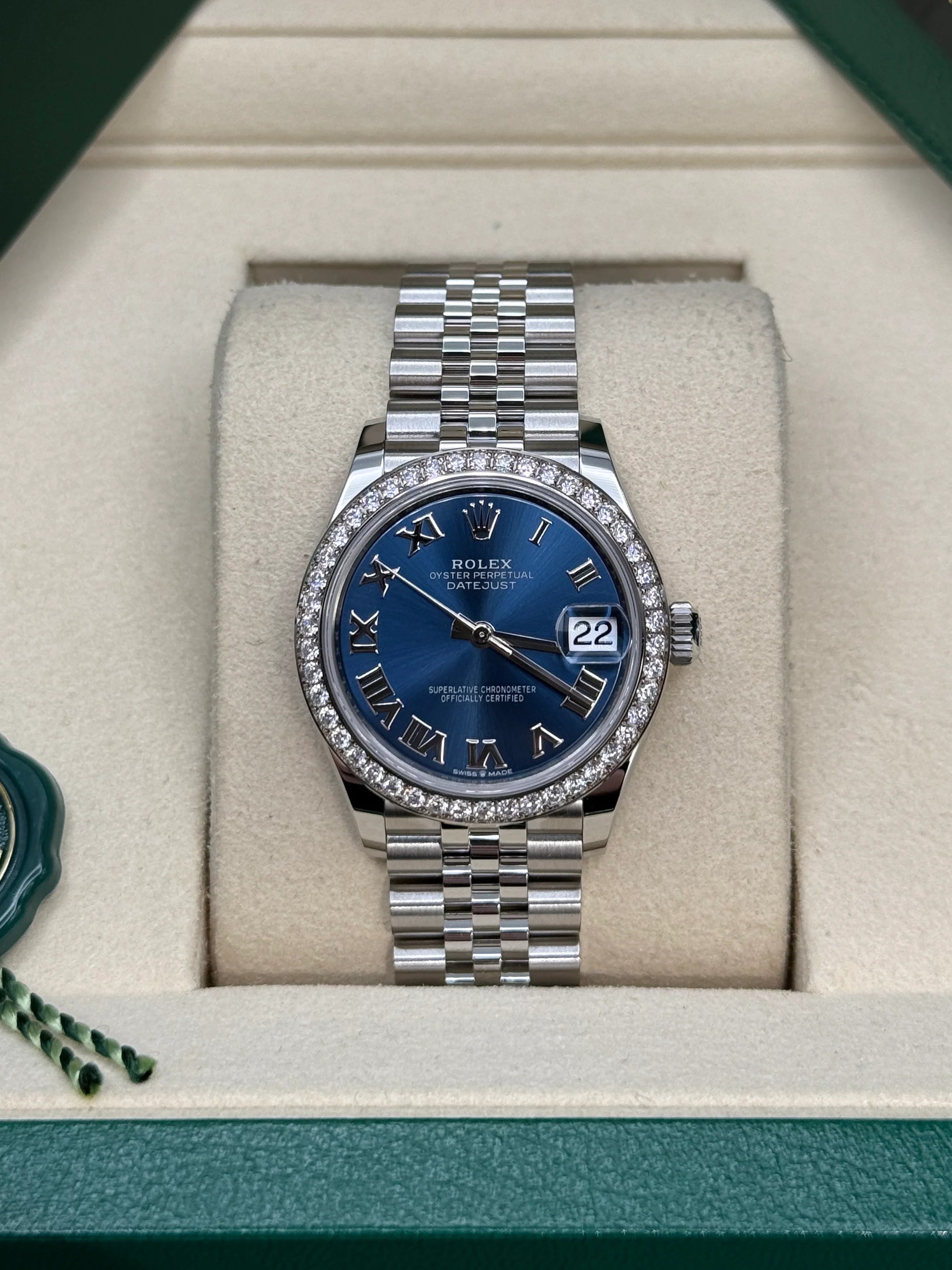 Rolex Datejust m278384RBR-0037/0038 Bright Blue 31mm Dial Oyster Watch - Image 5