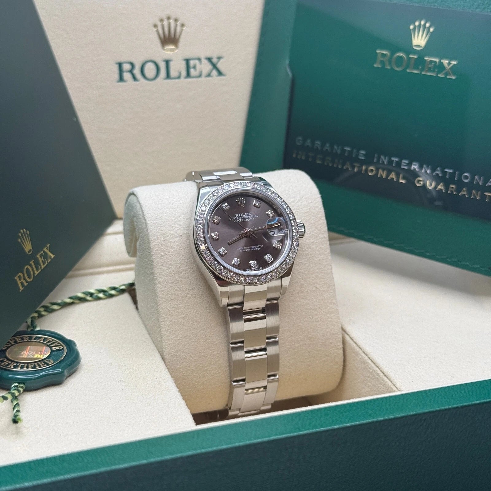 Rolex Lady-Datejust 28mm 279384RBR Dark Gray set with Diamonds - Image 3