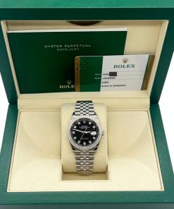 Alternative view of Rolex  Datejust 36mm 126284 Black Dial Jubilee bracelet