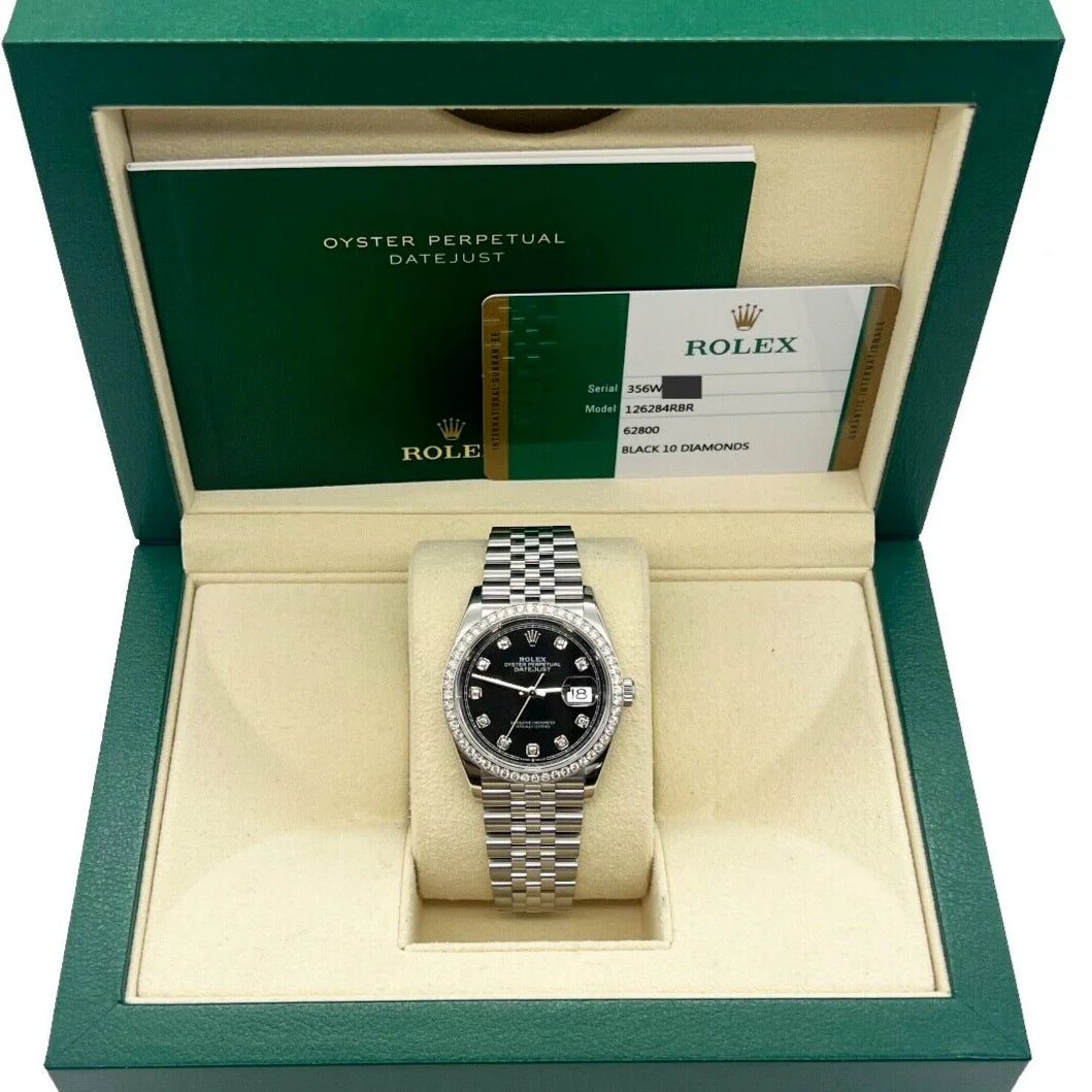 Rolex Datejust 36mm 126284 Black Dial Jubilee bracelet - Image 2