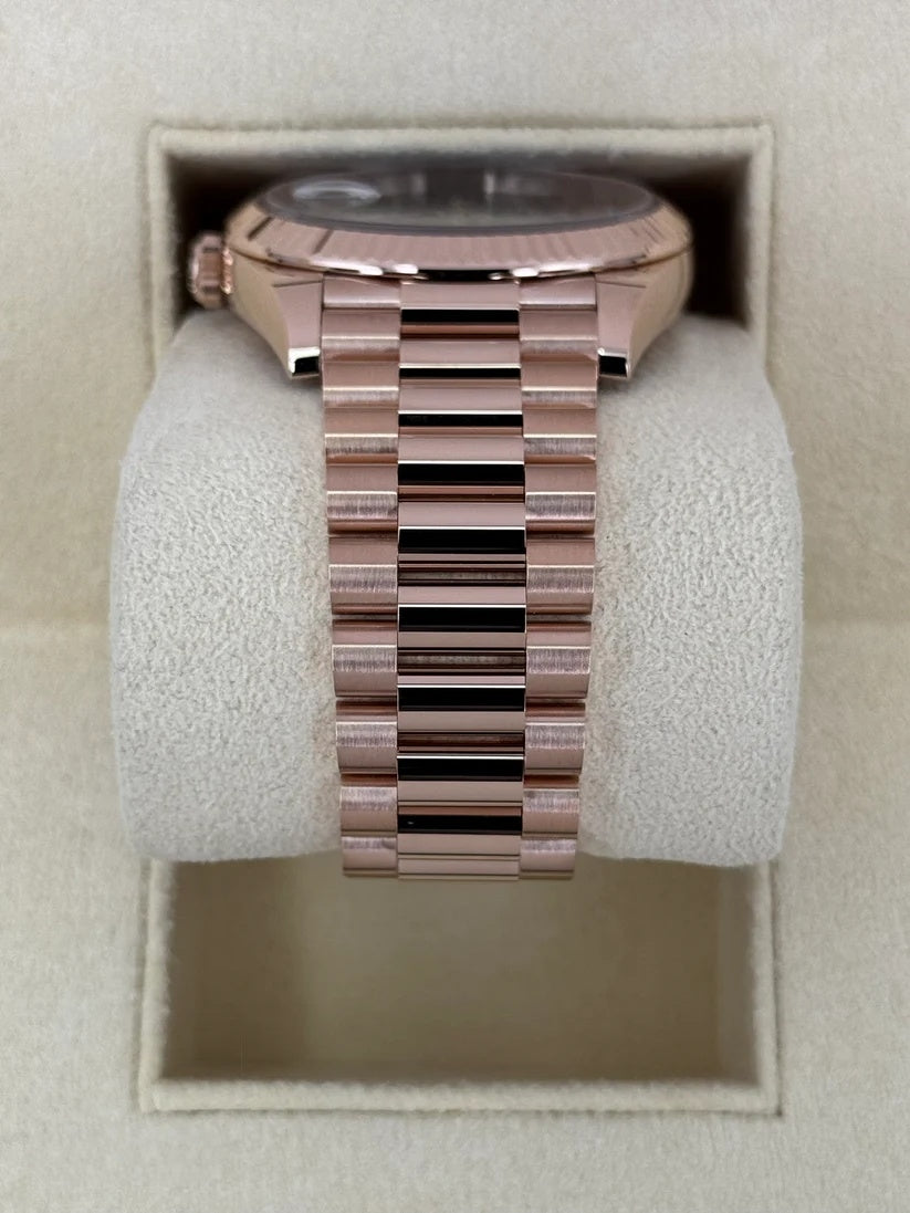 Rolex Day-Date President 40mm Everose Gold Slate Roman Ombre Smoke Dial - 228235 - Image 7
