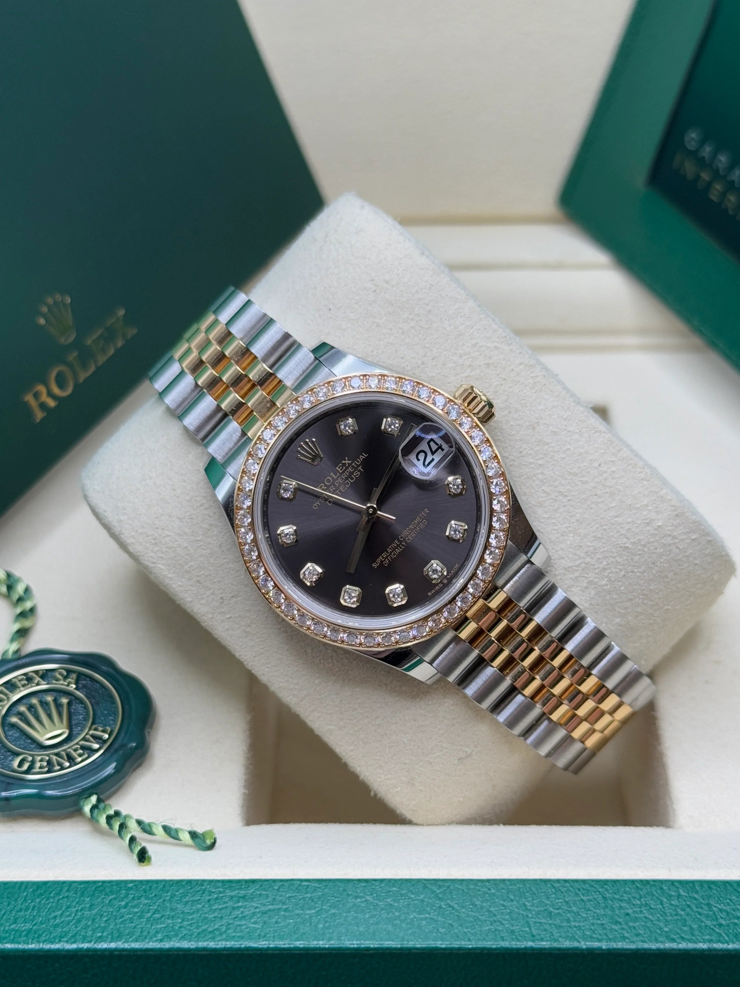 Rolex Datejust m278383RBR-0021/0022 31mm Dark Grey Dial Oyster Bracelet - Image 6