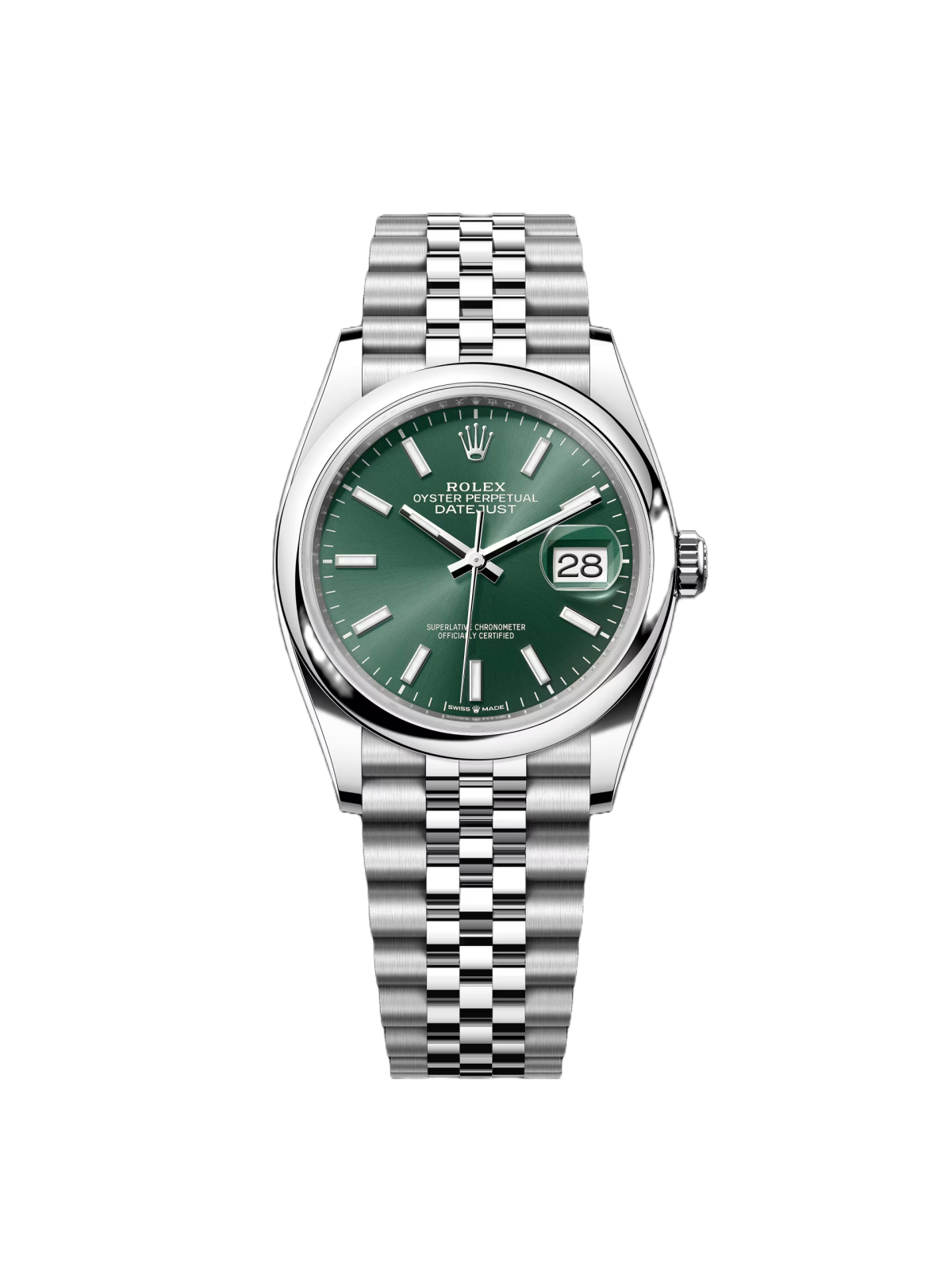 Rolex Datejust 36mm 126200 Mint Green Dial Stainless Steel Oyster Bracelet Watch - Image 2