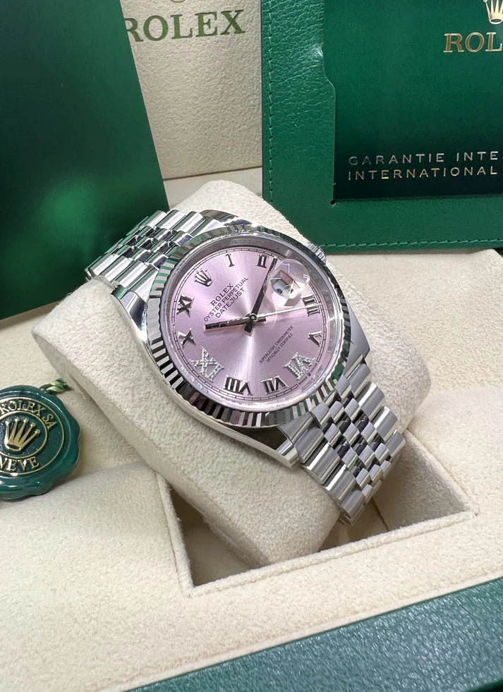 Rolex Datejust 36mm 126234 Pink Roman Dial Oyster Stainless Steel - Image 10